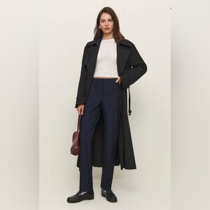 Reformation Kelly Navy Pinstripe Women's Pants